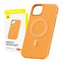 Magnetic Phone Case for iPhone 15 Pro Baseus Fauxther Series (Orange), Baseus P60157305713-01