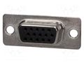 Connector: D-Sub HD; PIN: 15; plug; female; for cable; straight HARTING 09561004704