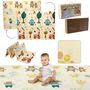 Reversible Educational Play Mat Extralink, 150x200x1 cm Foldable Animals-Bears + Bag, EXTRALINK EX.27887 5907207227887
