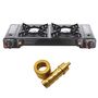 EXTRALINK KUCHENKA GAZOWA TURYSTYCZNA 2-PALNIKOWA W WALIZCE + ADAPTER, EXTRALINK EX.28556 5907207228556