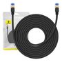Braided network cable cat.7 Baseus Ethernet RJ45, 10Gbps, 10m (black), Baseus B0013320B111-07