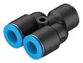 PUSH-IN Y-FITTING, 10MM, 17.5MM 153151