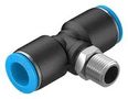 PUSH-IN T-FITTING, 12MM, R1/4, 21MM QST-1/4-12