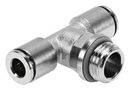 PUSH-IN T-FITTING, 6MM, G1/4, 20BAR NPQH-T-G14-Q6-P10