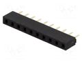 Connector: pin strips; socket; female; PIN: 10; straight; THT; 1x10 MPE GARRY ZL305-10.G