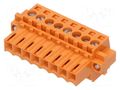 Connector: pluggable terminal block; plug; female; 17A; 320V; PBT WEIDMÜLLER BL3.50/08/180F