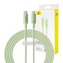 Fast Charging cable Baseus USB-C to USB-C Habitat Series 2m 100W (green), Baseus P10360202631-01