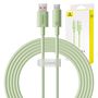 Fast Charging cable Baseus USB to USB-C Habitat Series 2m 100W (green), Baseus P10360203631-01
