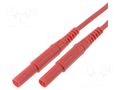 Test lead; 16A; banana plug 4mm,both sides; with protection SCHÜTZINGER MSFKA34111-RT