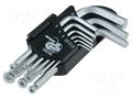 Wrench-set; hex key; Chrom-vanadium steel; 9pcs. NEWBRAND NB-HEXKEY9M