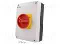 Switch: main cam switch; Stabl.pos: 2; 63A; OFF-ON; in housing EATON ELECTRIC P3-63/I4/SVB