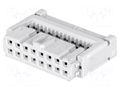 Connector: IDC; plug; female; PIN: 16; IDC; for ribbon cable; 2.54mm HARTING 09185166813
