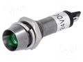 Indicator: LED; recessed; green; 24VDC; Ø8.2mm; IP40; for soldering NINIGI IND8-24G-B