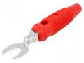 Connector: fork terminals; plug; 60VDC; 30A; red; 2.5mm2; Ømax: 7mm HIRSCHMANN T&M KB2RT