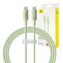 Fast Charging cable Baseus USB-C to USB-C Habitat Series 1m 100W (green), Baseus P10360202631-00