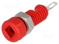 Connector: 2mm banana; socket; 6A; Overall len: 21mm; red; MBI 1 HIRSCHMANN T&M MBI1RT