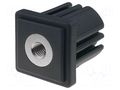 For feet fastening,for profiles; H: 43mm; polyamide; L: 40mm ELESA+GANTER ND.Q-40X2-M10