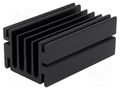 Heatsink: extruded; TO220; black; L: 75mm; W: 46mm; H: 33mm; aluminium FISCHER ELEKTRONIK SK68-75SA