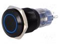 Switch: vandal resistant; Pos: 2; SPDT; 0.5A/220VAC; 1A/24VDC; IP67 ONPOW V16B-11R-12B-S