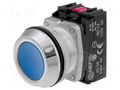 Switch: push-button; 30mm; Stabl.pos: 1; NC + NO; blue; IP56; NEF30 PROMET NEF30-KNXY