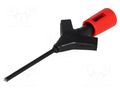 Clip-on probe; pincers type; 2A; 60VDC; red; Grip capac: max.2mm HIRSCHMANN T&M KLEPS1MIKRO-RT