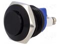 Switch: vandal resistant; Pos: 2; SPST-NO; 2A/36VDC; IP65; OFF-(ON) ONPOW V16-10H-B