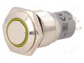 Switch: vandal resistant; Pos: 2; SPDT; 0.5A/220VAC; 1A/24VDC; IP67 ONPOW V16-11R-12Y-S
