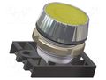 Switch: push-button; 22mm; Stabl.pos: 1; yellow; IP55; flat; NEK22 PROMET NEK22M-KG