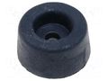 Foot; H: 9mm; black; PVC; Dim: Ø17.5mm; Ømount.hole: 3.2mm ESSENTRA NG-2