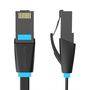 Flat Network Cable UTP CAT6 Vention IBJBN RJ45 Ethernet 1000Mbps 15m Black, Vention IBJBN