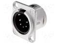Connector: XLR; socket; male; PIN: 5; soldering; silver; 7.5A; 1mm2 NEUTRIK NTR-NC5MDL1