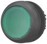 ILLUMINATED PB, FLUSH, GREEN M22S-DL-G