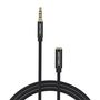 Cable Audio TRRS 3.5mm Male to 3.5mm Female Vention BHCBI 3m Black, Vention BHCBI