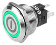 ANTI VANDAL SW, SPDT, 3A/240V, 22MM, GRN 82-6151.2134.B001