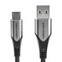Cable USB 2.0 A to Micro USB Vention COAHD 3A 0,5m gray, Vention COAHD