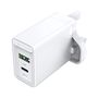 USB-A, USB-C Wall Charger Vention FBBW0-UK 18W/20W UK White, Vention FBBW0-UK