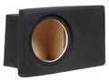 Car loudspeaker enclosure; MDF; black; 250mm; Grooving: 286mm BASSER OBGL.AUDI.04