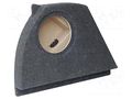 Car loudspeaker enclosure; MDF; black melange; textil; 250mm BASSER OBGL.FORD.01
