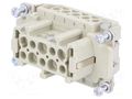 Connector: HDC; contact insert; female; 16A; 500V; Han E®; PIN: 10 HARTING 09330102701