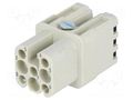 Connector: HDC; contact insert; female; 10A; 50V; Han® D; PIN: 8 HARTING 09360082732