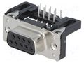 Connector: D-Sub; PIN: 9; socket; female; on PCBs; angled 90°; THT HARTING 09661126602