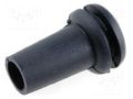 Strain relief; Ømount.hole: 9.5mm; Øhole: 6.4mm; PVC; black ESSENTRA ODZ-10