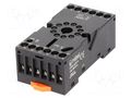 Socket; PIN: 11; 10A; 250VAC; on panel,for DIN rail mounting; R15 RELPOL GZP11-BK