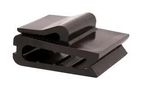 FLAT CABLE CLIP, NYLON 6.6, BLACK 7TAG009900R0008