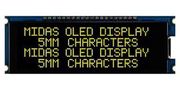 OLED MODULE, COB, 20 X 4, YELLOW ON BLK MDOB42005CV-EYM