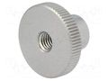 Knob; Ø: 24mm; Int.thread: M6; H: 15mm; stainless steel; DIN 466 ELESA+GANTER DIN466-M6-NI