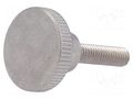 Knob; Ø: 16mm; Ext.thread: M4; 16mm; H: 9.5mm; stainless steel ELESA+GANTER DIN464-M4-16-NI