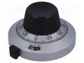 Precise knob; with counting dial; Shaft d: 6.35mm; Ø46x25.4mm VISHAY G-21-1-11