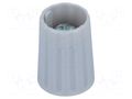 Knob; polyamide; Øshaft: 4mm; Ø10x13.7mm; grey; Shaft: smooth RITEL G10G-G