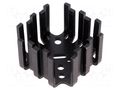 Heatsink: moulded; SOT9,TO3,TO66; black; 45x45x25.4mm; 6K/W FISCHER ELEKTRONIK FK2010
